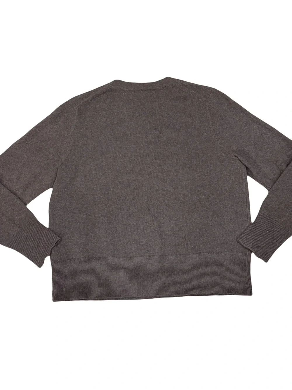 🤎 J.Crew 100% Cashmere Crewneck Sweater Women's Large Brown Luxury Knit